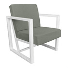 Poltrona Para Sala De Estar Maya Veludo Boucle Base Metálica