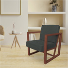 Poltrona Para Sala De Estar Maya Veludo Boucle Cinza Base Met