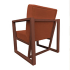 Poltrona Para Sala De Estar Maya Veludo Boucle Terra Base Met