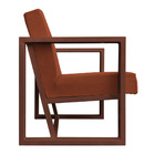 Poltrona Para Sala De Estar Maya Veludo Boucle Terra Base Met