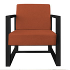 Poltrona Para Sala De Estar Maya Veludo Boucle Terra Base Met