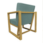 Poltrona Para Sala De Estar Maya Veludo Boucle Verde Sage Bas