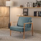 Poltrona Para Sala De Estar Metal Industrial Sophia Azul