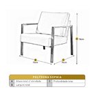 Poltrona Para Sala De Estar Metal Industrial Sophia Bege Claro