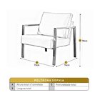 Poltrona Para Sala De Estar Metal Industrial Sophia Cappuccino