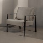 Poltrona Para Sala De Estar Metal Industrial Sophia Cappuccino