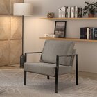 Poltrona Para Sala De Estar Metal Industrial Sophia Cappuccino