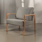 Poltrona Para Sala De Estar Metal Industrial Sophia Cinza