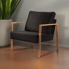 Poltrona Para Sala De Estar Metal Industrial Sophia Preto