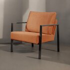 Poltrona Para Sala De Estar Metal Industrial Sophia Terracota