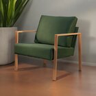 Poltrona Para Sala De Estar Metal Industrial Sophia Verde