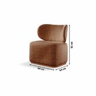 Poltrona Para Sala De Estar Moderna Sun Marrom