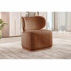 Poltrona Para Sala De Estar Moderna Sun Marrom