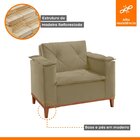 Poltrona Para Sala De Estar Mônaco Jolie/bege