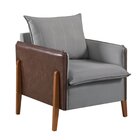 Poltrona Para Sala De Estar Monalisa  Veludo/cinza