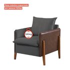 Poltrona Para Sala De Estar Monalisa  Veludo/cinza Escuro