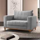 Poltrona Para Sala De Estar Noah Jolie Prata