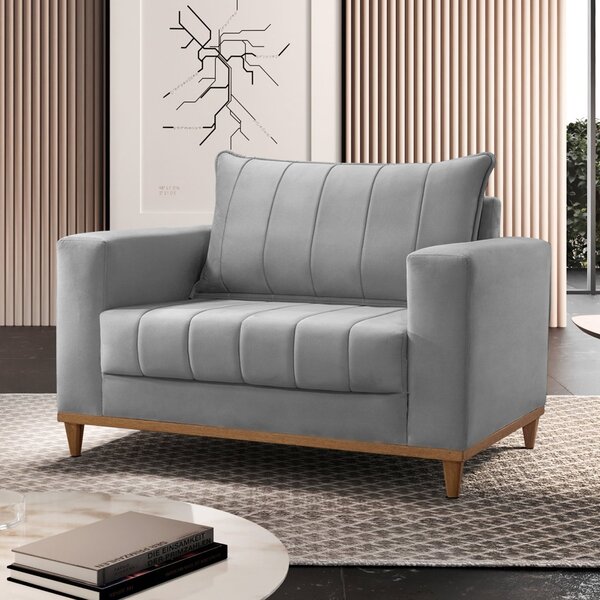 Poltrona Para Sala De Estar Noah Jolie Prata