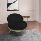 Poltrona Para Sala De Estar Normah Giratória Linho Boucle Pre