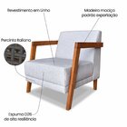 Poltrona Para Sala De Estar Nyon Linho Rústico Grigio Grigio