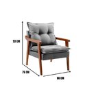 Poltrona Para Sala De Estar Pérola Cinza