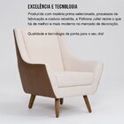 Poltrona Para Sala De Estar Pés Em Madeira Juliet Mescla Terr