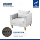 Poltrona Para Sala De Estar Pés Em Madeira Melina Gelo