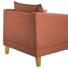 Poltrona Para Sala De Estar Pés Em Madeira Melina Terracota