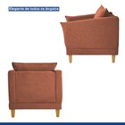 Poltrona Para Sala De Estar Pés Em Madeira Melina Terracota