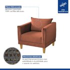 Poltrona Para Sala De Estar Pés Em Madeira Melina Terracota