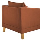 Poltrona Para Sala De Estar Pés Em Madeira Melina Terracota