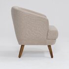 Poltrona Para Sala De Estar Pés Em Madeira Tamara Aveia