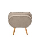 Poltrona Para Sala De Estar Pés Trapézio Miami Bege