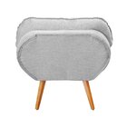 Poltrona Para Sala De Estar Pés Trapézio Miami Cinza