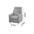 Poltrona Para Sala De Estar Reclinável Classic Light Bege