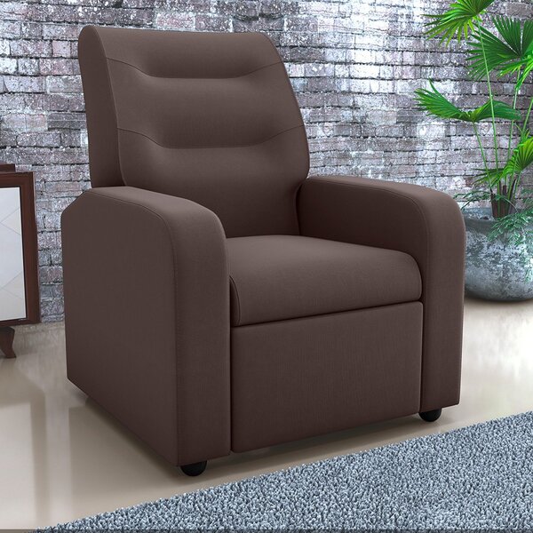 Poltrona Para Sala De Estar Reclinável Classic Light Marrom