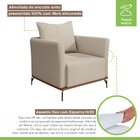 Poltrona Para Sala De Estar Roma Mm Top 90cm Bege