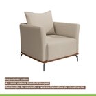 Poltrona Para Sala De Estar Roma Mm Top 90cm Bege