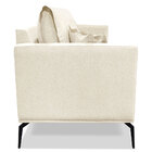 Poltrona Para Sala De Estar Sirius Linho Natural Pés Metálico