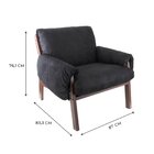 Poltrona Para Sala De Estar Soft Aço Corten/preto