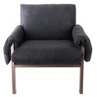 Poltrona Para Sala De Estar Soft Aço Corten/preto