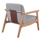 Poltrona Para Sala De Estar Tecido Linho Olívia Cinza