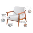 Poltrona Para Sala De Estar Tecido Linho Olívia Cinza