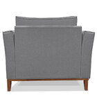 Poltrona Para Sala De Estar Vega Linho Pés Castanho - Pallazi