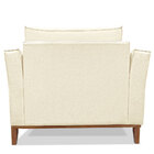 Poltrona Para Sala De Estar Vega Linho Pés Castanho - Pallazi