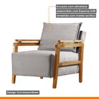 Poltrona Para Sala De Estar Veludo Bellini  Veludo Cinza