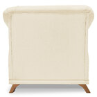 Poltrona Para Sala De Estar Vênus Linho Pés Castanho - Pallaz