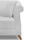 Poltrona Para Sala De Estar Vênus Linho Pés Castanho - Pallaz