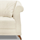 Poltrona Para Sala De Estar Vênus Linho Pés Castanho - Pallaz