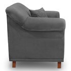 Poltrona Para Sala De Estar Vênus Suede Pés Castanho - Pallaz